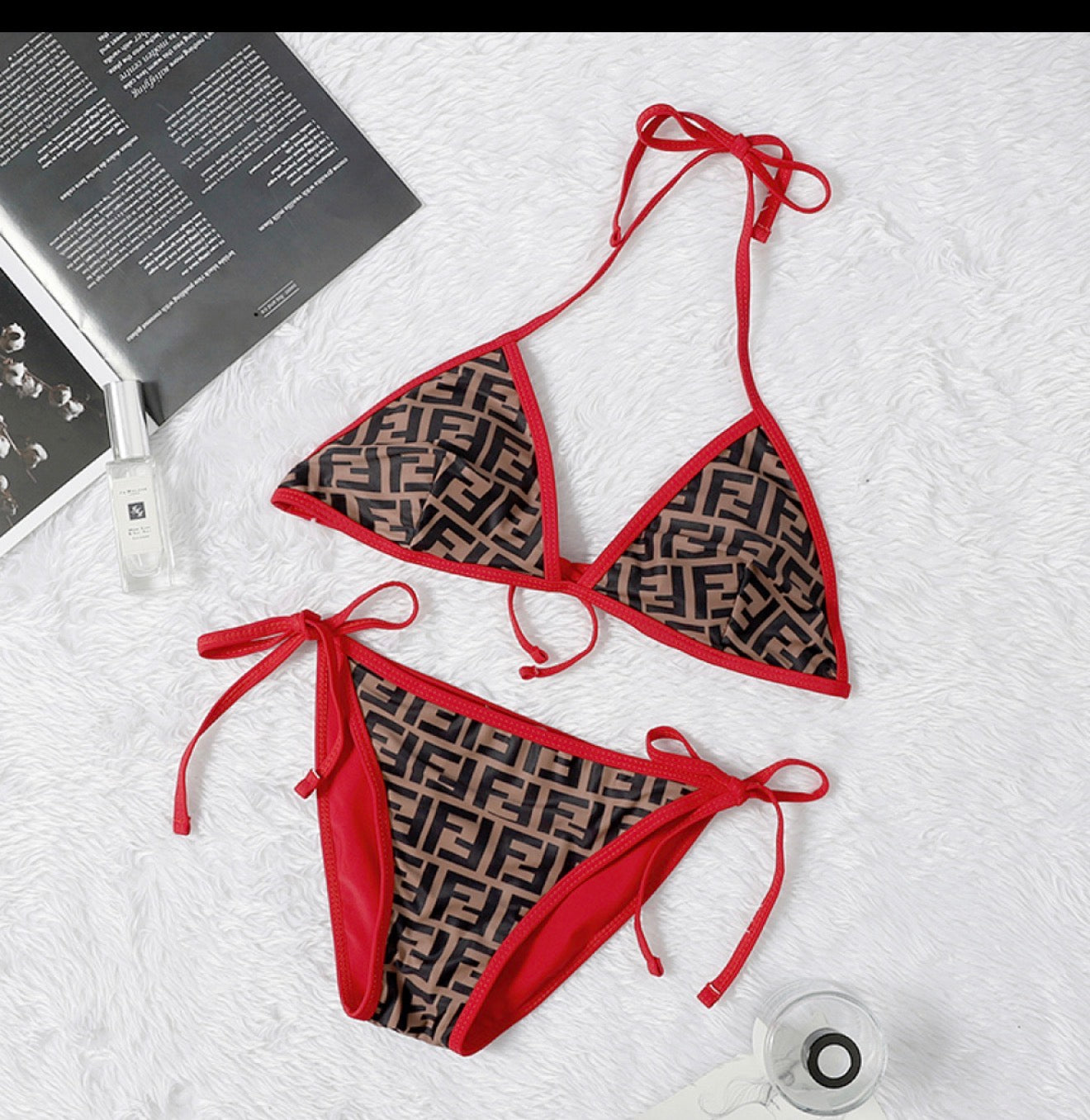 Red Temptation Fendi Two Piece