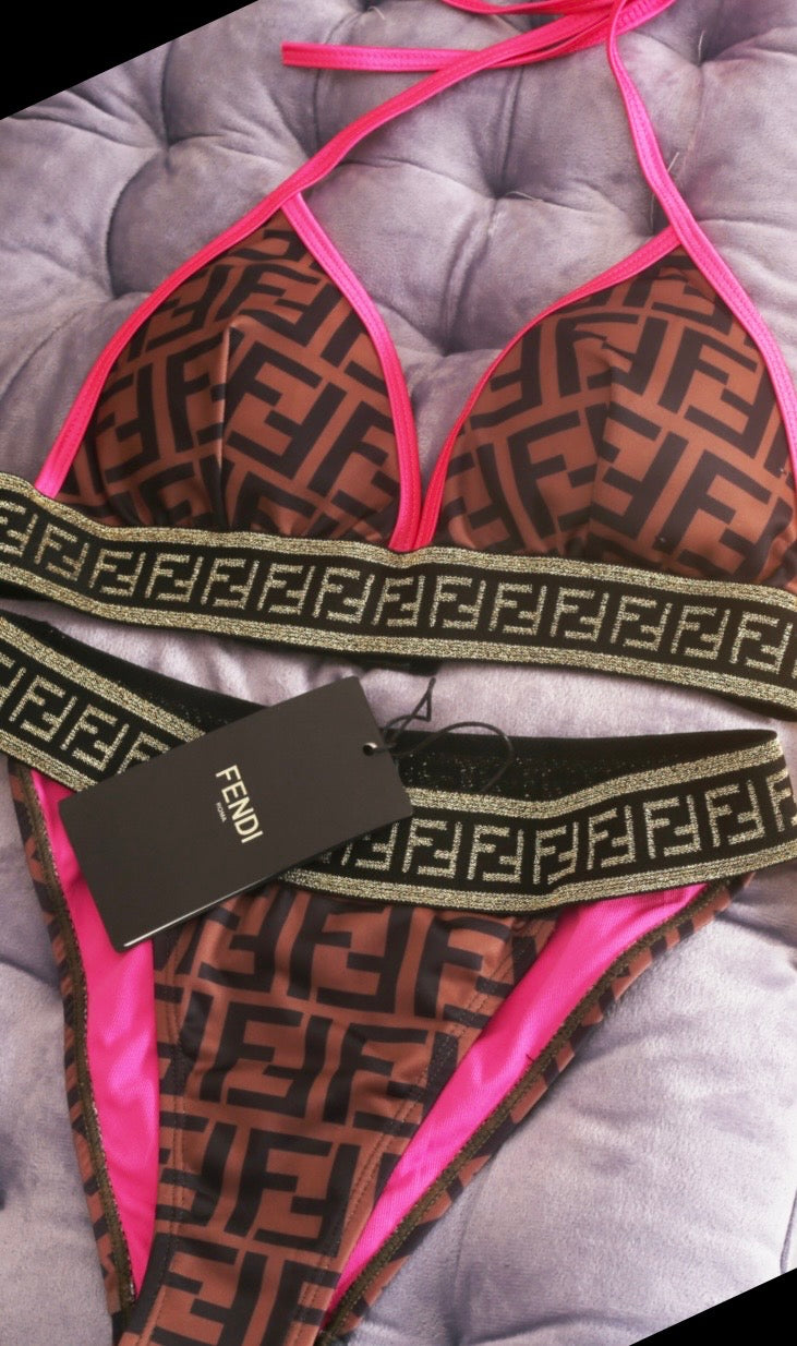 Pink Velvet Luxe Fendi Two Piece