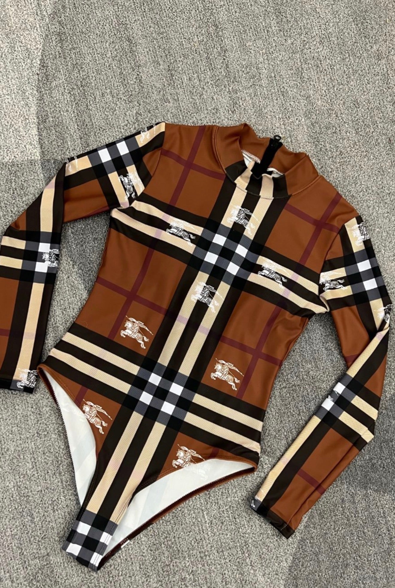 Mocha Luxe Burberry One Piece